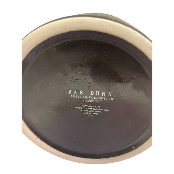 Rae Dunn Black Boo Halloween Spooky Artisan Collection Cannister 5” candy - Picture 5 of 7